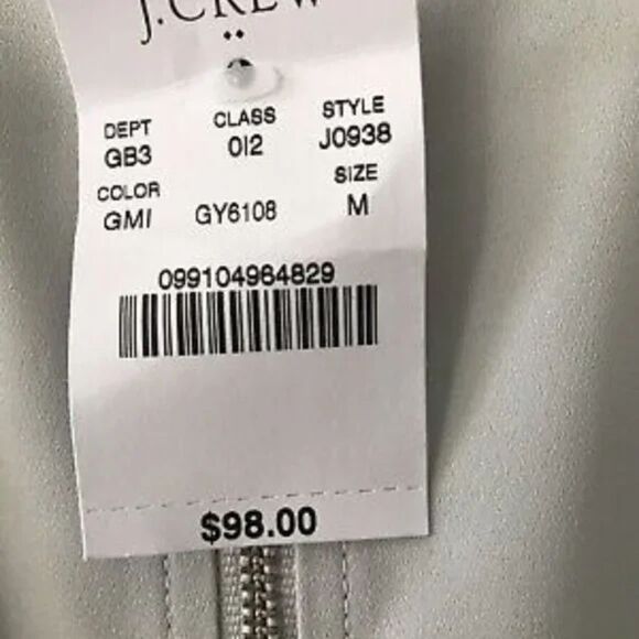 J.Crew Collarless Drapey Jacket | NWT | Women’s Medium Light Gray - Picture 7 of 8